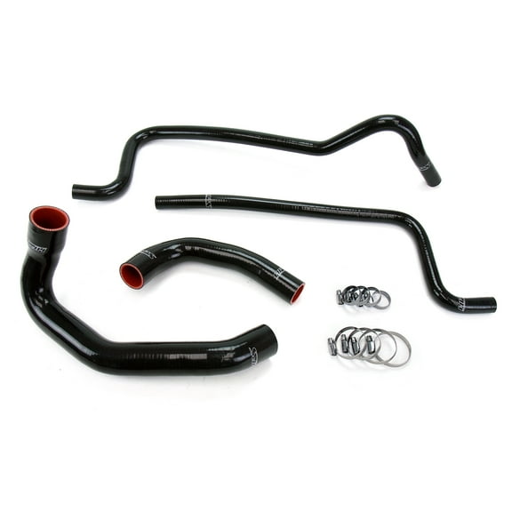 HPS Black Reinforced Silicone Radiator   Heater Hose Kit for Jeep 02-06 Wrangler TJ 4.0L Left Hand Drive Fits select: 2002-2006 JEEP WRANGLER / TJ