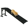 thumbnail image 1 of PawHut Pet Ramp Bed Steps for Dogs Cats, Black, 1 of 10