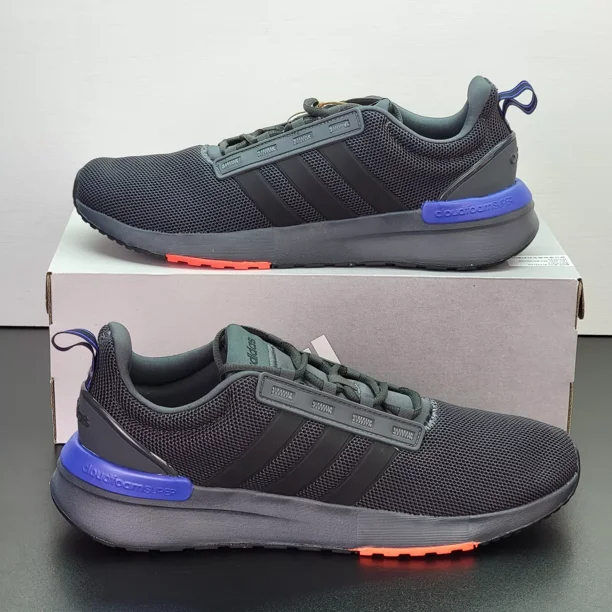Adi - das Racer TR21 Men's Size 11.5 Athletic Shoes Charcoal Grey Casual Sneakers