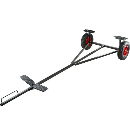 VEVOR Boat Trailer Hand Dolly, 420lbs Load Capacity, 96''-116'' Adjustable Length, 16'' Pneumatic Tires & Nonslip Support Bracket，Carbon Steel Trailer for Moving Kayak Motorboat Fishing Boat