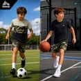 thumbnail image 3 of RBX Boys Athletic Outfit Lightweight Breathable Active Shirts and Basketball Shorts 3 Piece Set, 3 of 7