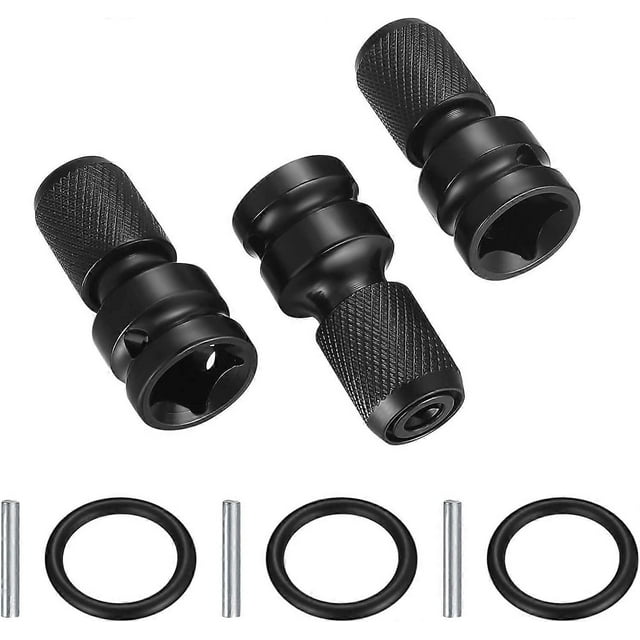 3 Pieces Socket Adapters 1/2" Square to 1/4" Hex, Quick Release Chuck Converter Hex Ratchet Wrench for Impact Ratchet Holder