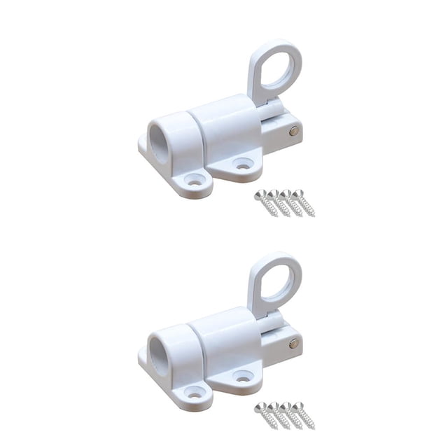Scienceny Hot Xd-Aluminium Legering Beveiliging Automatische Venster Gate Lock Voorjaar Bounce Deur Klink Black Silver Type1 NO1