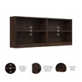 thumbnail image 3 of Universal Small 2 Shelf Bookcase Set in Black Walnut - Engineered Wood, 3 of 9