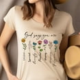 thumbnail image 4 of God Says You Are Christian T-Shirt Inspirational Floral Graphic Tee, Maroon, Size 2XL, 4 of 6