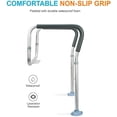 thumbnail image 2 of OasisSpace Toilet Rail - Medical Bathroom Safety Frame, Adjustable Toilet Safety Handrail Grab Bar, 2 of 6