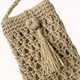 thumbnail image 2 of Bolso pequeño tejido de viaje para vacaciones con cuerda de paja Retro para mujer, Mini bolso cruzado informal para teléfono, 2 of 8
