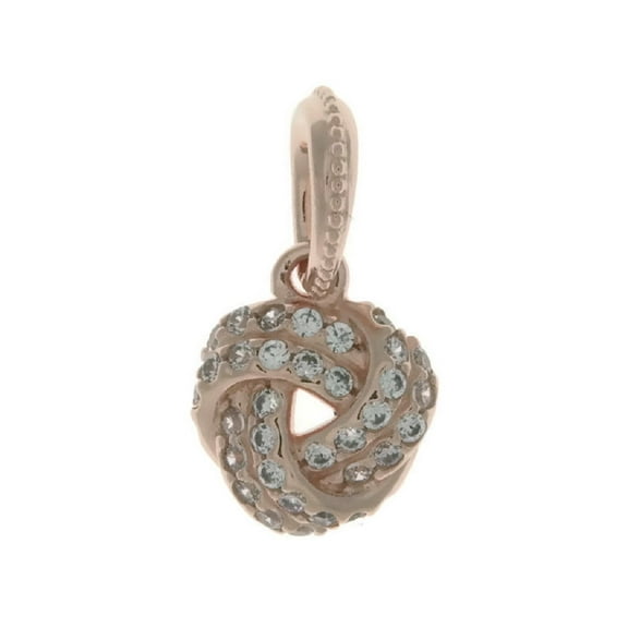 Authentic Sparkling Love Knot Pendant, Pandora Rose & Clear CZ 380385CZ