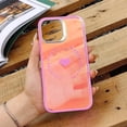 thumbnail image 3 of Compatible with iPhone 14 Pro Max Case 6.7 Inch, Bling Cute Case with Love Heart Laser Design, Anti-Scratch Hard PC Back and Soft TPU Bumper Shockproof Camera Protective Back Cover-Pink, 3 of 13