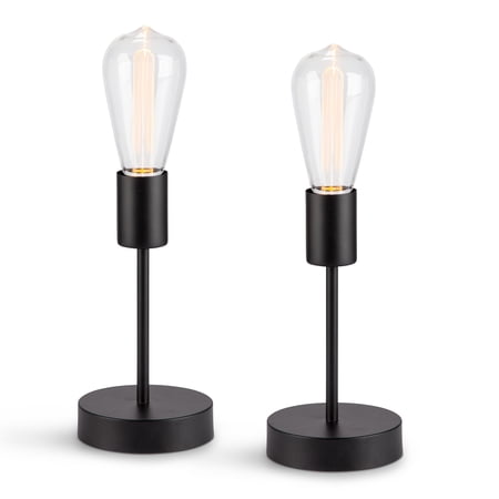 Battery-Operated Metal Lamps with Edison Bulb and Timer ...