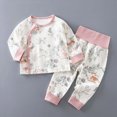 thumbnail image 2 of xaweyi Toddler Boys Girls Warm Two Piece Clothing Outfit Long Sleeve Tops and Pants Casual Homewear Suit for Autumn Winter Size 18-24 Months, 2 of 6