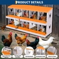 thumbnail image 3 of EuKer 10-Holes Chicken Nesting Box, Heavy-Duty Metal Laying Boxes for Backyard, Farms, Chicken Coop, Orange, 3 of 7