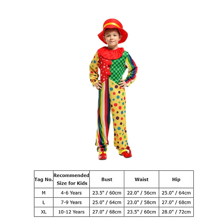 Clown Costume Kids Red Green Clown Costume Kids Red Green