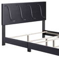 thumbnail image 3 of Boyd Sleep Brussels Faux Leather King Platform Bed Frame and Headboard, Black, 3 of 3