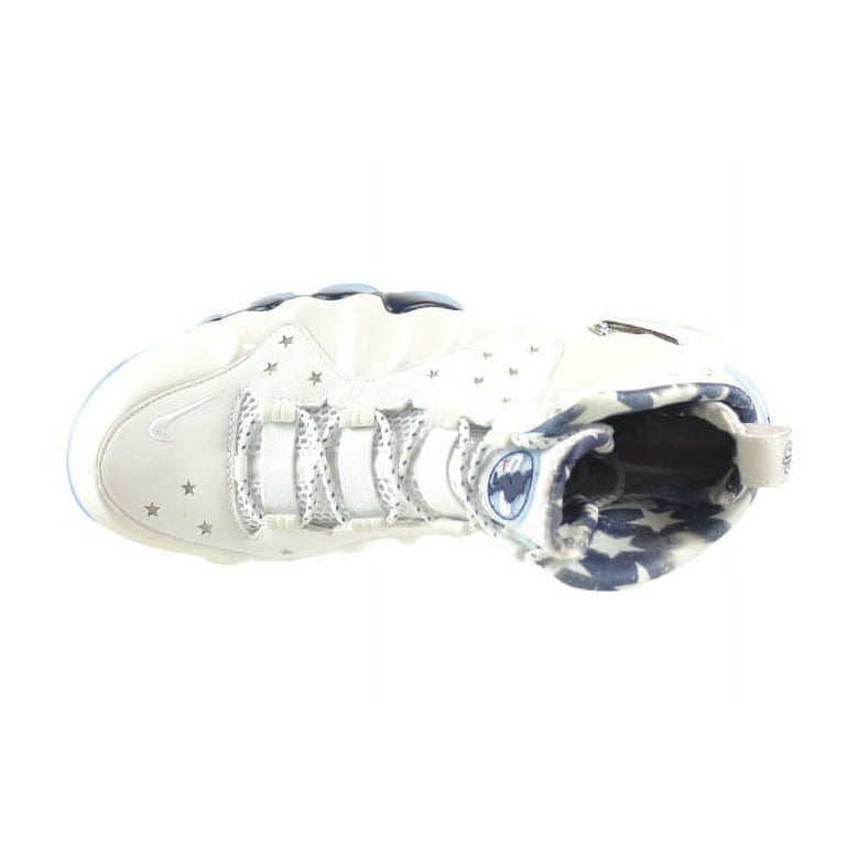 Nike Barkley Posite Max PRM QS Men's Shoes White/Metallic Silver-Mid Navy  588527-100 (9 D(M) US)