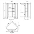thumbnail image 3 of Lumioca Corner Cabinet for Bathroom, 31.4"H Triangle Storage Cabinet with Adjustable Shelves, Bathroom or Pantry, 3 of 7