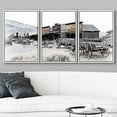 thumbnail image 3 of wall26 Framed Canvas Print Wall Art Set Wild West Texas Wooden Wagons Nature Wilderness Photography Realism Rustic Scenic Relax/Calm Multicolor for Living Room, Bedroom, Office - 24"x36"x3, 3 of 5