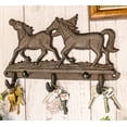 thumbnail image 5 of Ebros Cast Iron Rustic Country Galloping Horses Wall Hanging Hooks 11" W 3 Hook, 5 of 8