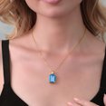 thumbnail image 4 of Gem Stone King 16.03 Ct Swiss Blue Topaz White Topaz 18K Yellow Gold Plated Silver Pendant, 4 of 4