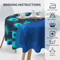 thumbnail image 6 of XMXT Waterproof Round Table Cloth, Beautiful Peacock Print Tablecloth Polyester Table Cover for Home Kitchen Dining Party Room Decor, 60 inches, 6 of 8