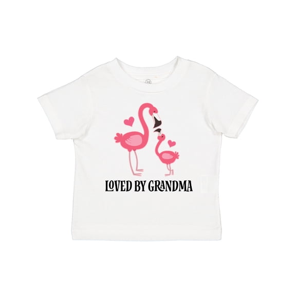 Inktastic Grandma Loves Me Flamingo Grandchild Gift Girls Toddler T-Shirt