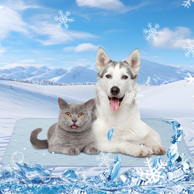 Manta Refrescante Para Mascotas, Almohadilla Trmica, Lavable, De Material Tipo Seda De Hielo, Superficie Suave, Para Perros Y Gatos, Ideal Para Viajes En Coche O Cama, Diseo, UKHBMC