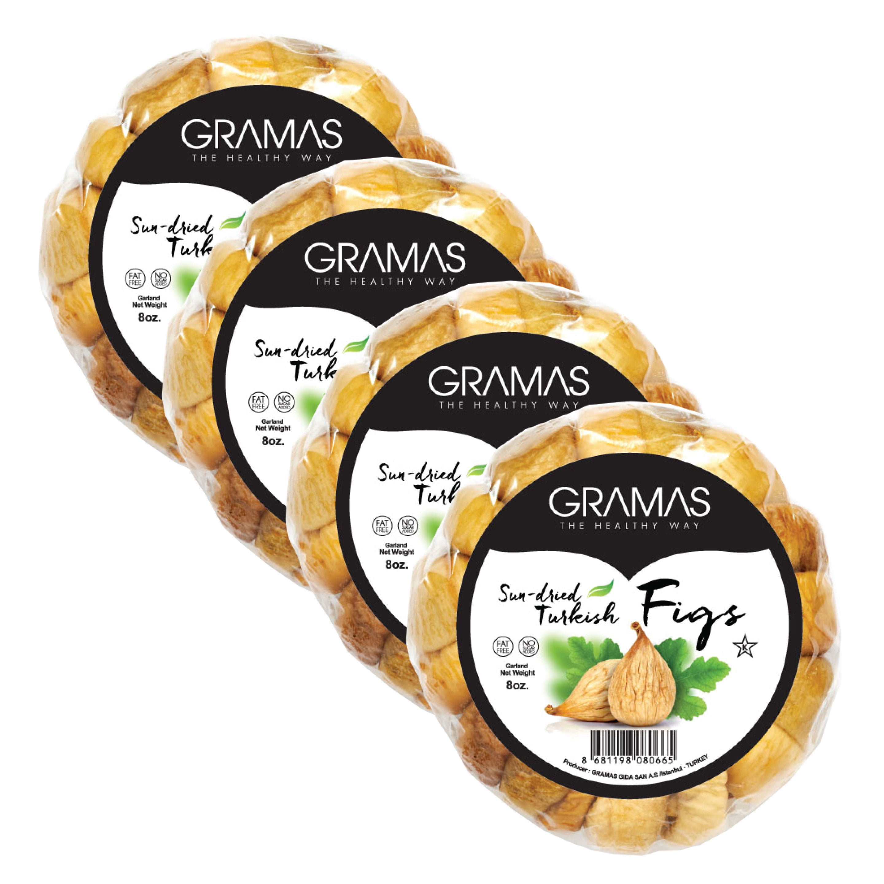 Gramas Natural SunDried Figs in Garland Form, Dried Fruit, 4 Pack (2