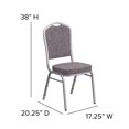 thumbnail image 2 of HERCULES Series Crown Back Stacking Banquet Chair in Burgundy Fabric - Gold Frame, 2 of 9