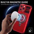 thumbnail image 4 of Dteck Magnetic Case for iPhone 15 Pro Max,Shockproof Silicone+PC Case Compatible with Mag Safe Ring Holder Kickstand Cover for iPhone 15 Pro Max, Red, 4 of 8