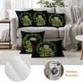 thumbnail image 6 of St Patrick's Day Outdoor Waterproof Pillow Covers, Shamrock Leaf Coffee Cups Books Dark Green Decorative Rectangle Throw Pillowcase Sofa Cushion Sham for Patio/Couch/Chair, 20"x12" 2 Pack, 6 of 8