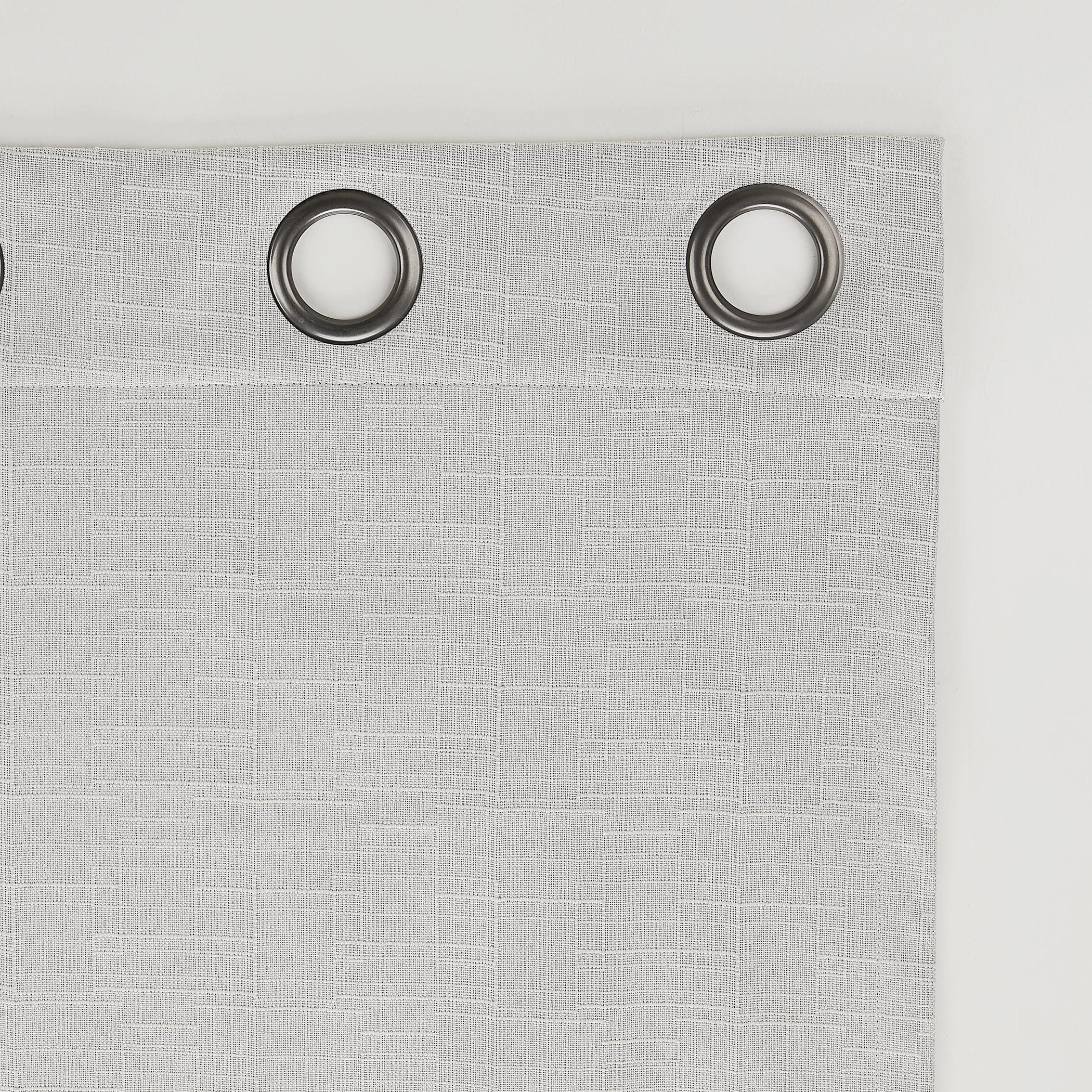 Sun Zero Channing Grid Texture Draft Shield Fleece Insulated 100% Blackout Grommet Curtain Panel, 50X84, Pearl