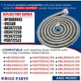 thumbnail image 3 of Whole Parts Range/Oven Door Seal Gasket (Including 29 Mounting Clips) Part# 00491569 - Replacement & Compatible with Some Bosch and Thermador Ranges or Ovens, 3 of 6