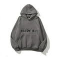 thumbnail image 1 of Double Line Letters Hooded Sweater - Hipster Monogram Hoodies for Men and Women, 1 of 4
