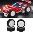 thumbnail image 3 of NEMACIONES DE Car 1/10 RC, 4 Piezas DE 70 Mm Rimbre DE La Rueda DE Neumáticos DE Laberinto DE Plástico Resistente Con Estabilidad Antideslizante, Reemplazo Para TT01 XV02, 3 of 7