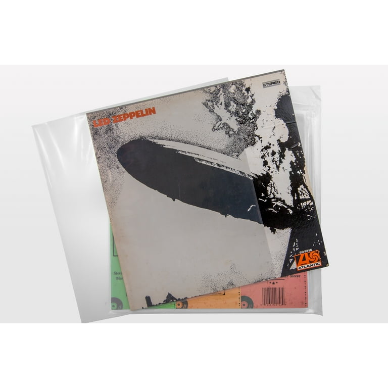 Invest In Vinyl 100 Clear Plastic Protective LP Outer Sleeves 3 Mil. Vinyl  Record Sleeves Album Covers 12.75 x 12.5 Provide Your LP Collection with