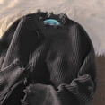 thumbnail image 4 of Suéter de cuello redondo con diseño de agujeros coreano Y2K 2024 para hombres y mujeres, suéter informal holgado Harajuku, ropa de calle, 4 of 5