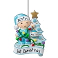 thumbnail image 2 of Baby Boy Decorating Tree - Personalized Ornament - Baby's First Christmas - 1st Xmas - Perfect Stocking Stuffer - Great Gift Ideas, 2 of 2