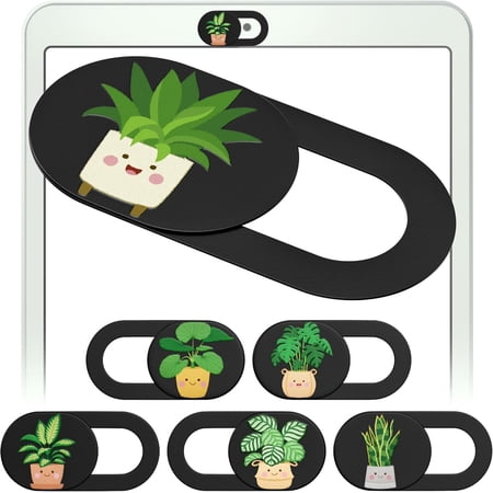 6pk Laptop Camera Cover Slide Cute, Laptop Accessories, Phone & Computer Camera Webcam Cover Slide, Web Cam Privacy Blocker (Plants (Small Size))