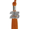 thumbnail image 2 of Endea Graduation Orange Graduation Tassel with Silver Date Drop, 2 of 2