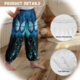 thumbnail image 6 of DISNIMO Galaxy Butterfly Bloomer Harem Pants Girls Baggy Sweatpants Size 8-12 Harem Bloomers Long Pants Loose Trousers for Girls Harem Pants Dance Pants Kids Elastic Waist Pants High Waist, 6 of 7