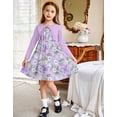 thumbnail image 3 of Arshiner Toddler Girls Dress Sets Cute A-Line Tank Dress with Pockets and Long Sleeve Shrugs, 3 of 6