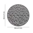 thumbnail image 3 of Blaxill Memory Foam Bath Mat 31.4in | Super Absorbent Cobblestone Bathroom Rug | Non-Slip PVC Backing | Machine Washable | Soft Polyester | Brown Blue Khaki Black Gray | Luxury Comfort Carpet, 3 of 6