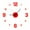 Red, variant on TERGAYEE Wall Clock for Living Room Decor,Acrylic 3D Mirror Watch Frameless DIY Large Mute Wall Stickers for Bedroom Home Office Art Decorations