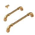 thumbnail image 6 of Utopia Alley Naples Pull Handle - Decorative Cabinet Drop Pull Handles- Vintage Cabinet Hardware with Hand Finished Antique European Brass - Metal Drawer Pull Handle, 3.75" Center to Center, 6 of 9