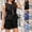 Black, variant on CHUMUD Women's Denim 2 Piece Set Casual Sleeveless Front Bow Tie Jean Vest Tops and Shorts Business Outfit Jeans Tracksuits
