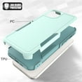 thumbnail image 4 of Decase Heavy-Duty Rugged Case for iPhone 15,Dual Layer Military Grade Drop Protection Anti-Fingerprint Anti-Scratch Hard Back Cover Silicone Bumper Shockproof Protective Case for iPhone 15,Mint, 4 of 5