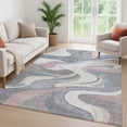 thumbnail image 6 of Addison Rugs Mayfield Premium Machine Washable Transitional Swirls Beige Rectangle Rug, 3' x 5', 6 of 6