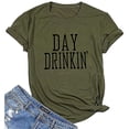 thumbnail image 1 of YourTops T-Shirt Femme Journée Boisson (US TG, 2-Vert Armée), 1 of 2