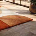 Block Pattern Area Rug Hand-Tufted Wool Area Rug, Handmade Modern Abstract Geometric Circle ...