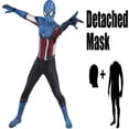 thumbnail image 2 of Adultos niños Halloween Capitán América Spidercosplay disfraz superhéroe Zentai traje juego hombres niños mono fiesta mono, 2 of 5